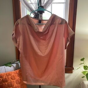 SHEIN Champagne Cowl Neck Blouse